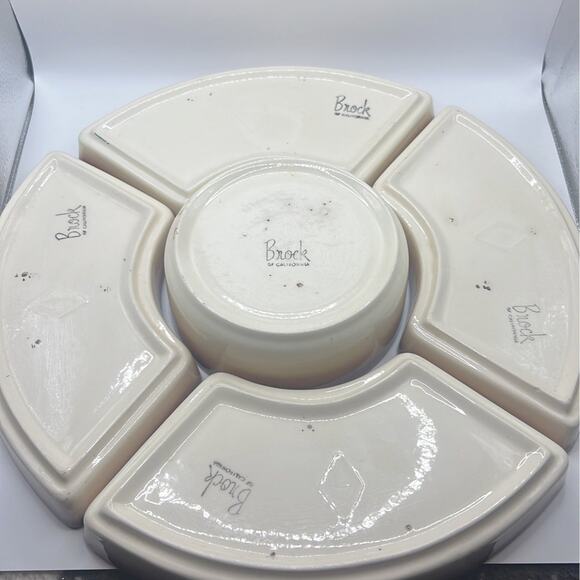 Vtg Brock of California Sunflower Pattern Lazy Susan Set - Picture 3 of 6